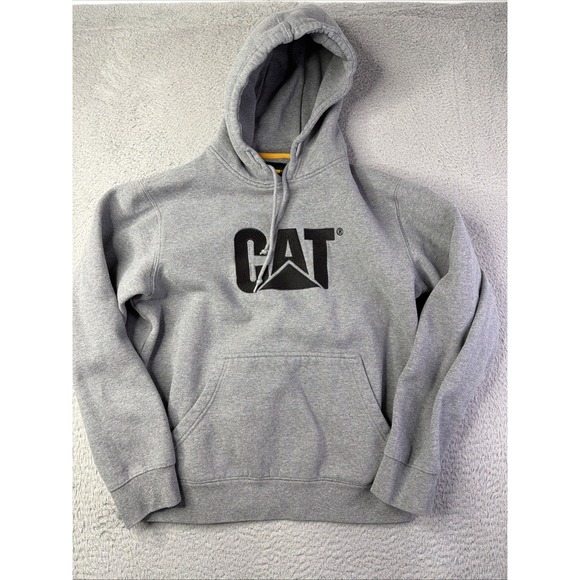 Caterpillar Hoodie Men's medium Gray CAT Construction heavy Duty material